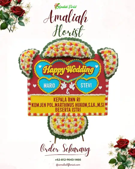 Papan Bunga Pernikahan Pagongan